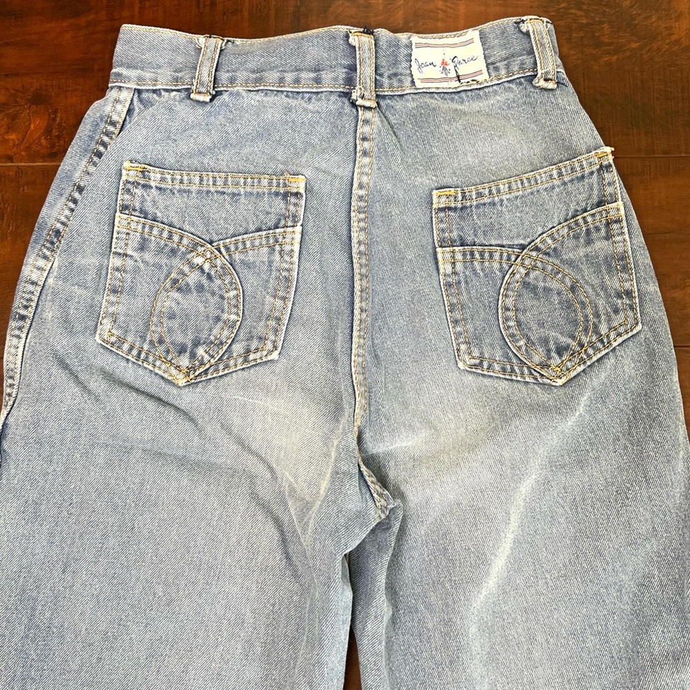 VINTAGE 1970s Denim Jean De Paree High Rise Jeans Straight Vtg 70s Size 7 / 8 - Picture 5 of 11